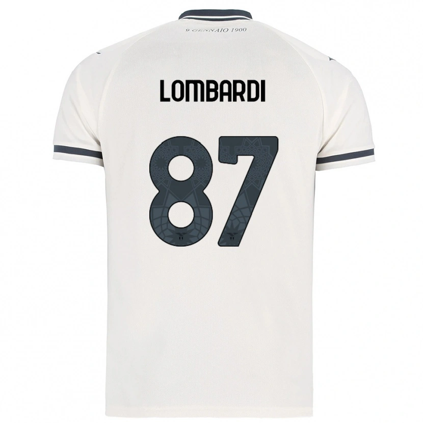 Danxen Herren Cristiano Lombardi #87 Weiß Marineblau Auswärtstrikot Trikot 2025/26 T-Shirt Schweiz