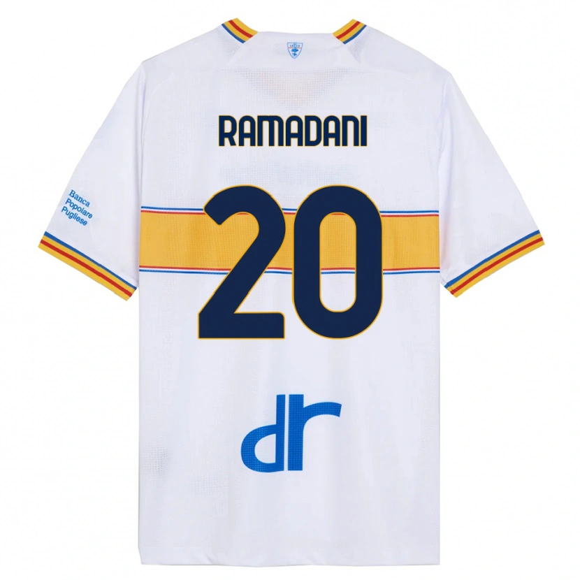 Danxen Herren Ylber Ramadani #20 Weiß Gelb Auswärtstrikot Trikot 2025/26 T-Shirt Schweiz