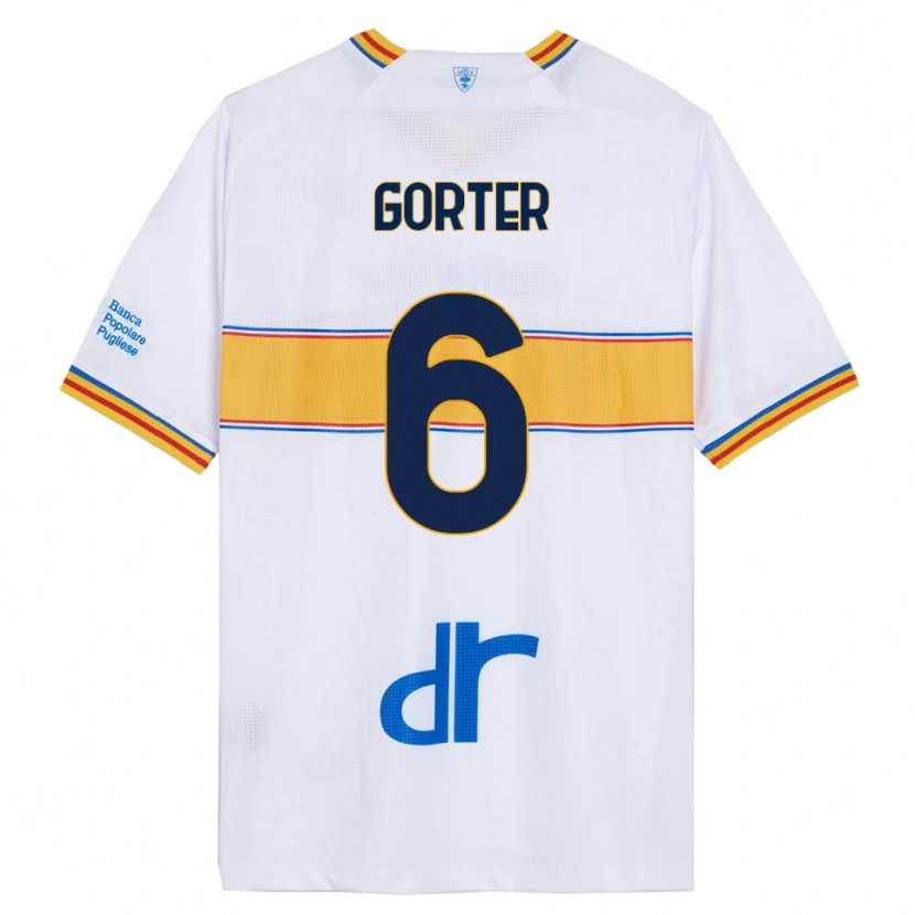 Danxen Herren Olaf Gorter #6 Weiß Gelb Auswärtstrikot Trikot 2025/26 T-Shirt Schweiz