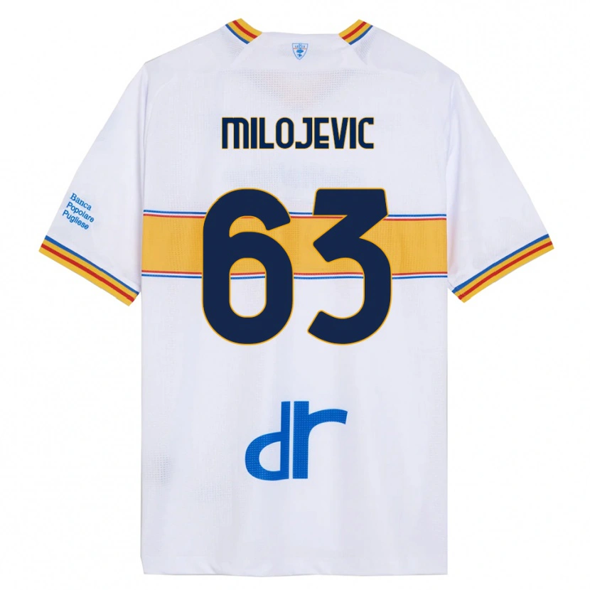 Danxen Herren Nemanja Milojevic #63 Weiß Gelb Auswärtstrikot Trikot 2025/26 T-Shirt Schweiz