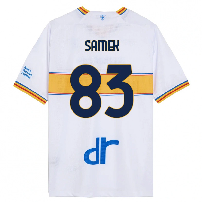Danxen Herren Daniel Samek #83 Weiß Gelb Auswärtstrikot Trikot 2025/26 T-Shirt Schweiz