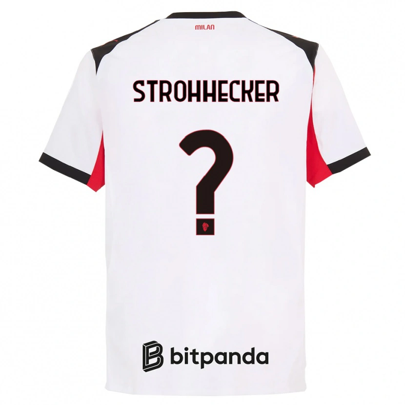 Danxen Herren Riccardo Strohhecker #0 Weiß Schwarz Auswärtstrikot Trikot 2025/26 T-Shirt Schweiz