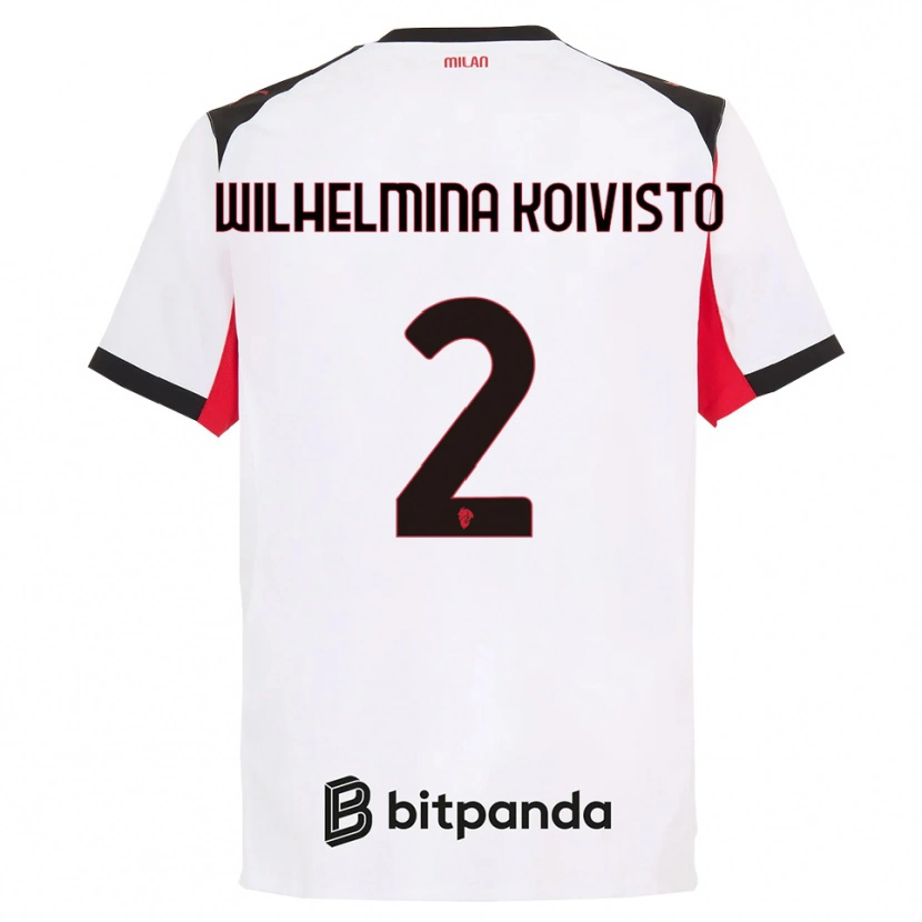 Danxen Herren Emma Wilhelmina Koivisto #2 Weiß Schwarz Auswärtstrikot Trikot 2025/26 T-Shirt Schweiz