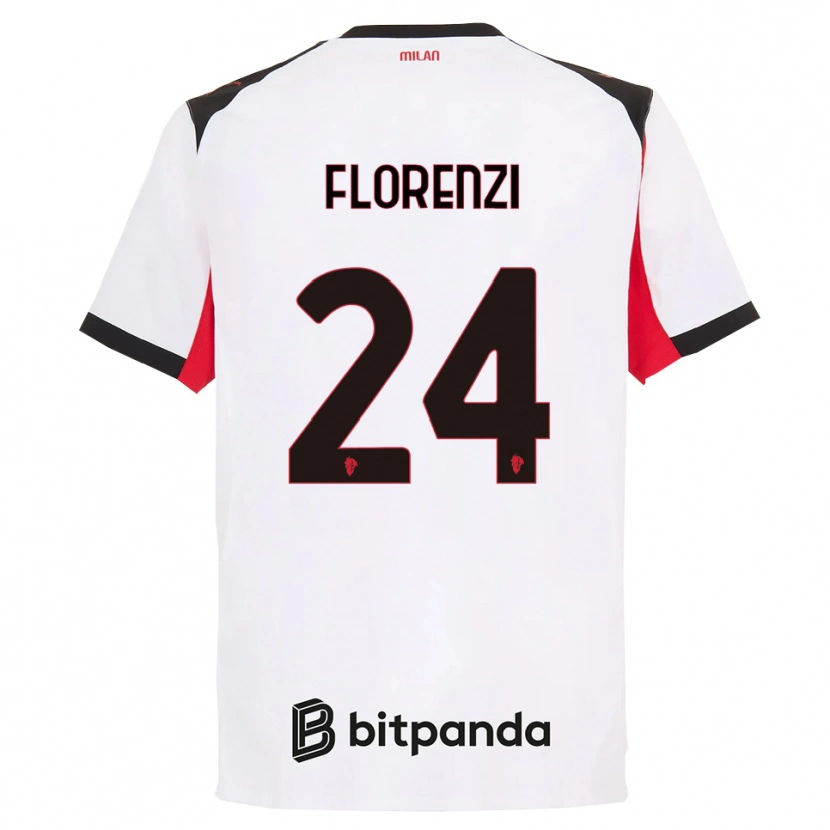Danxen Herren Alessandro Florenzi #24 Weiß Schwarz Auswärtstrikot Trikot 2025/26 T-Shirt Schweiz