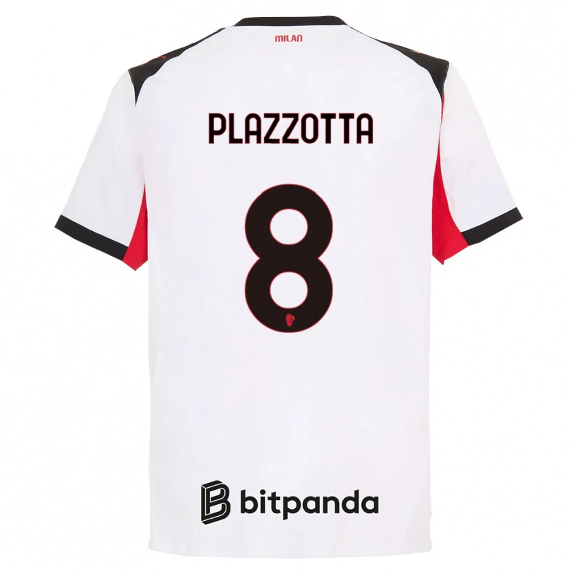Danxen Herren Filippo Plazzotta #8 Weiß Schwarz Auswärtstrikot Trikot 2025/26 T-Shirt Schweiz