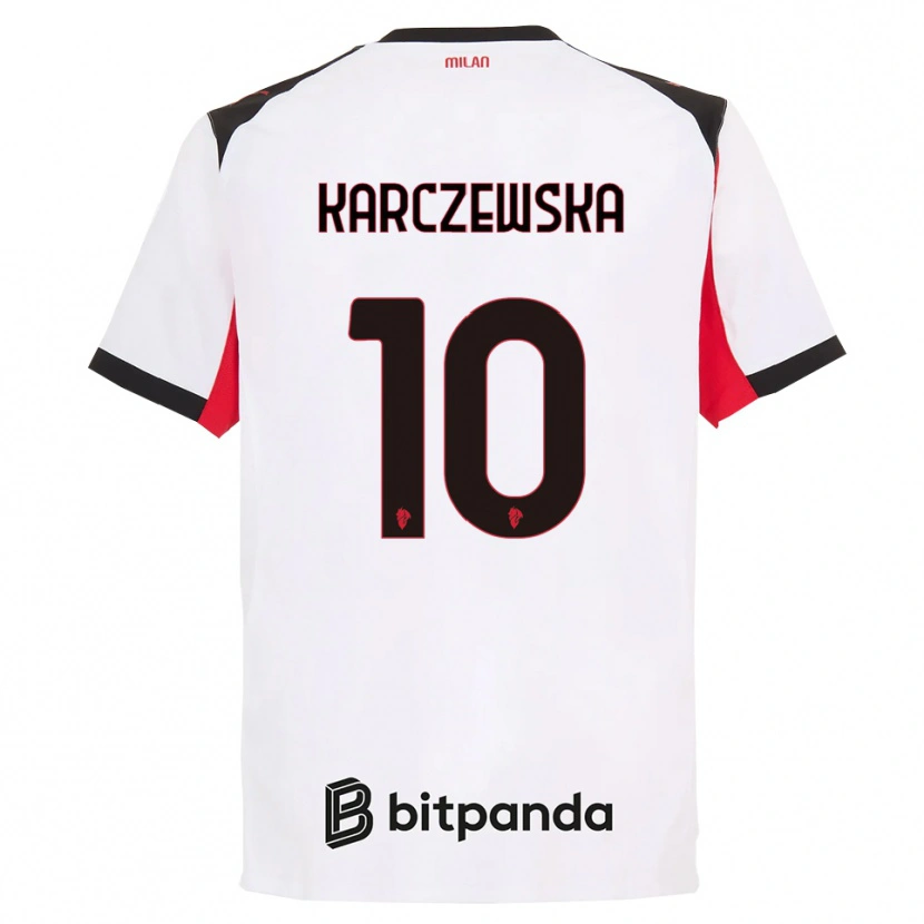 Danxen Herren Nikola Karczewska #10 Weiß Schwarz Auswärtstrikot Trikot 2025/26 T-Shirt Schweiz