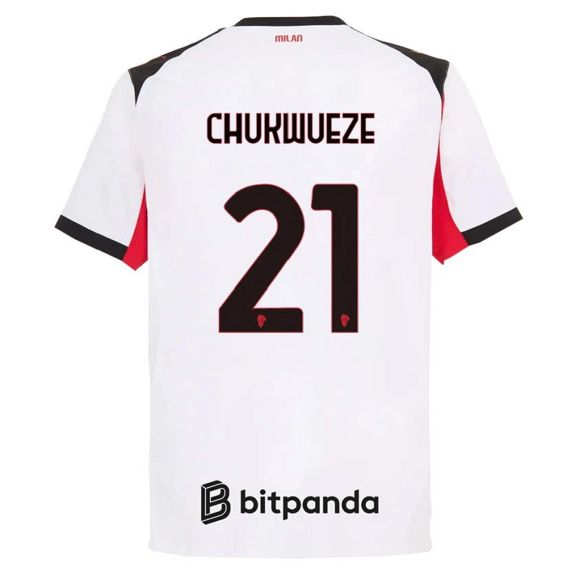Danxen Herren Samuel Chukwueze #21 Weiß Schwarz Auswärtstrikot Trikot 2025/26 T-Shirt Schweiz