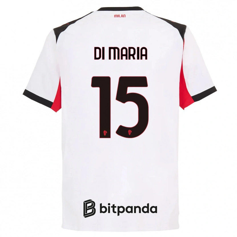 Danxen Herren Alessandro Di Maria #15 Weiß Schwarz Auswärtstrikot Trikot 2025/26 T-Shirt Schweiz