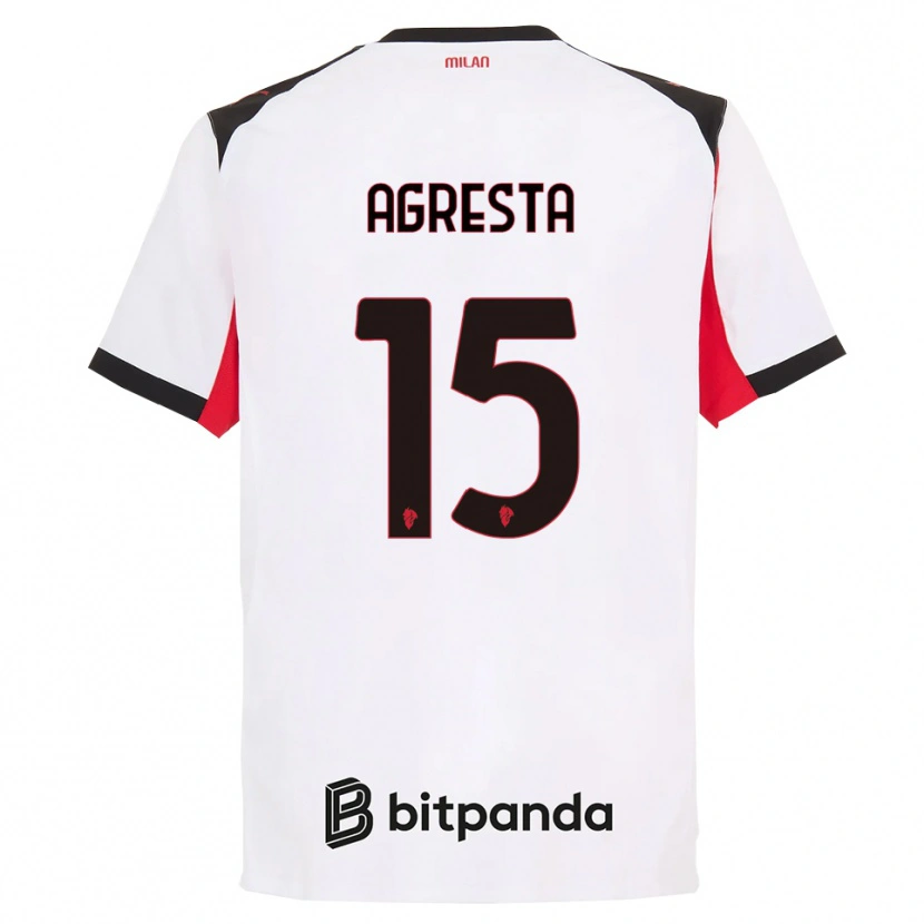 Danxen Herren Stefano Agresta #15 Weiß Schwarz Auswärtstrikot Trikot 2025/26 T-Shirt Schweiz