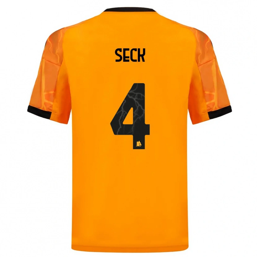 Danxen Herren Mohamed Seck #4 Orange Schwarz Auswärtstrikot Trikot 2025/26 T-Shirt Schweiz