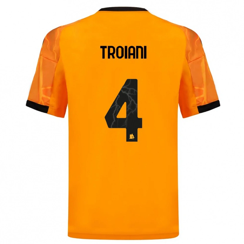 Danxen Herren Nicolò Troiani #4 Orange Schwarz Auswärtstrikot Trikot 2025/26 T-Shirt Schweiz