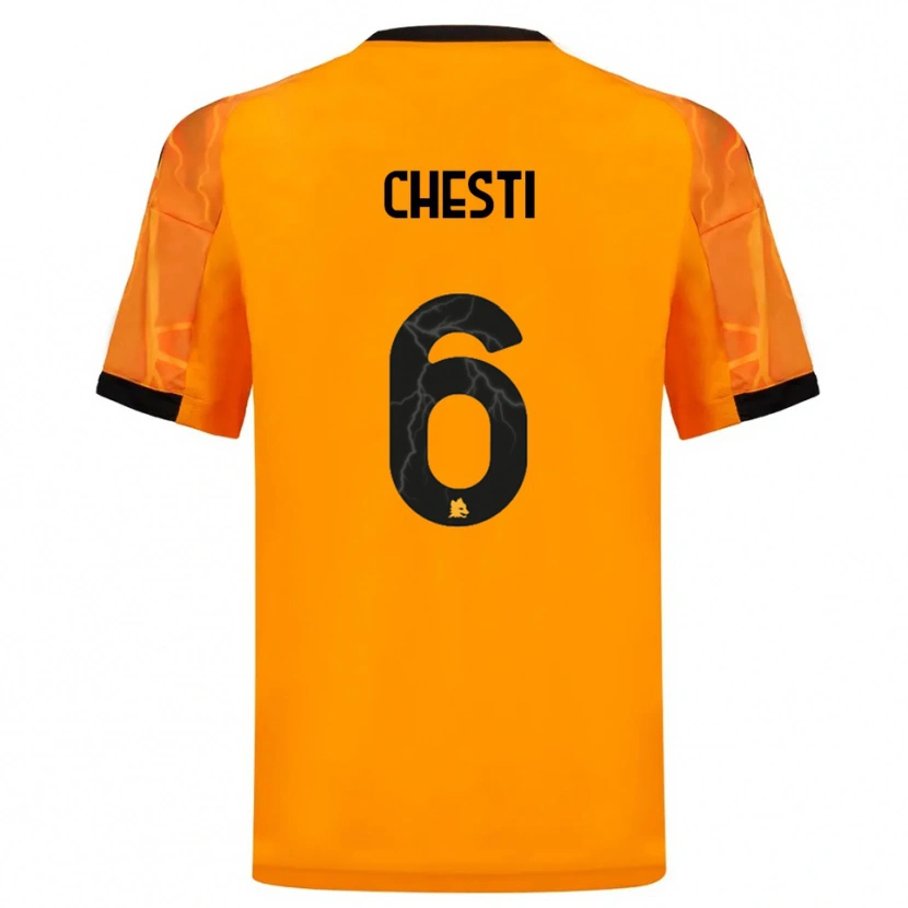 Danxen Herren Francesco Chesti #6 Orange Schwarz Auswärtstrikot Trikot 2025/26 T-Shirt Schweiz