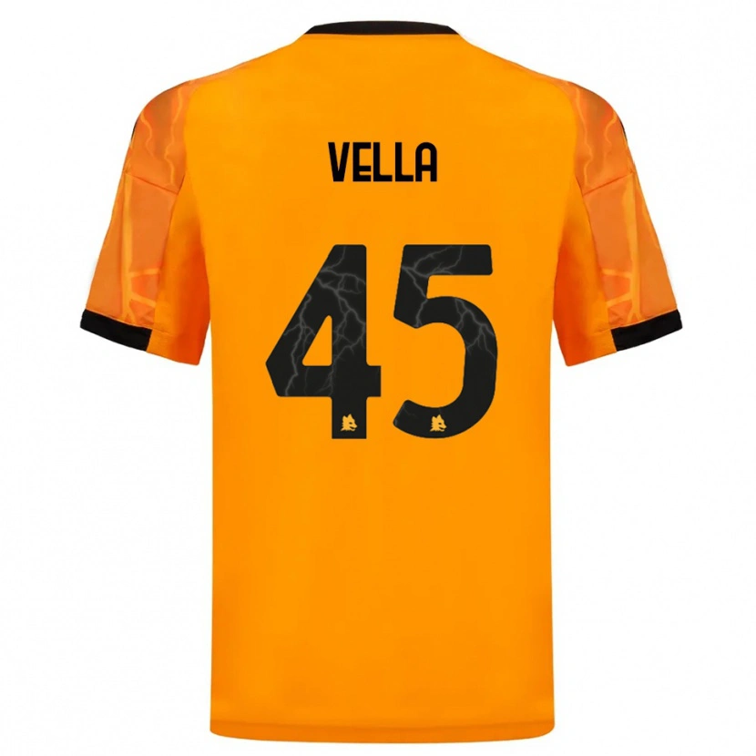 Danxen Herren Tancredi Vella #45 Orange Schwarz Auswärtstrikot Trikot 2025/26 T-Shirt Schweiz
