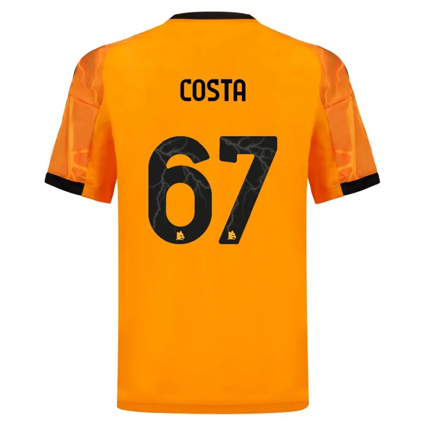 Danxen Herren João Costa #67 Orange Schwarz Auswärtstrikot Trikot 2025/26 T-Shirt Schweiz