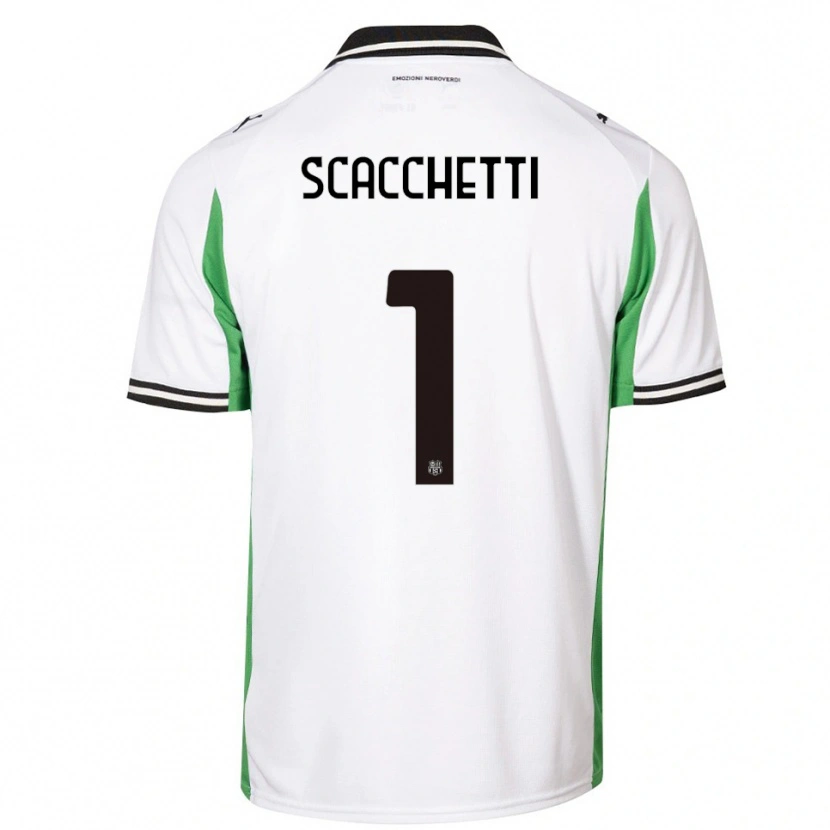 Danxen Herren Alessandro Scacchetti #1 Weiß Grün Schwarz Auswärtstrikot Trikot 2025/26 T-Shirt Schweiz