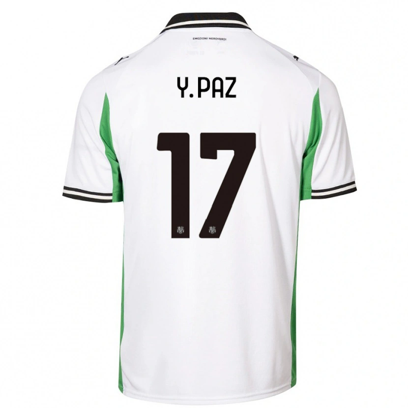 Danxen Herren Yeferson Paz #17 Weiß Grün Schwarz Auswärtstrikot Trikot 2025/26 T-Shirt Schweiz