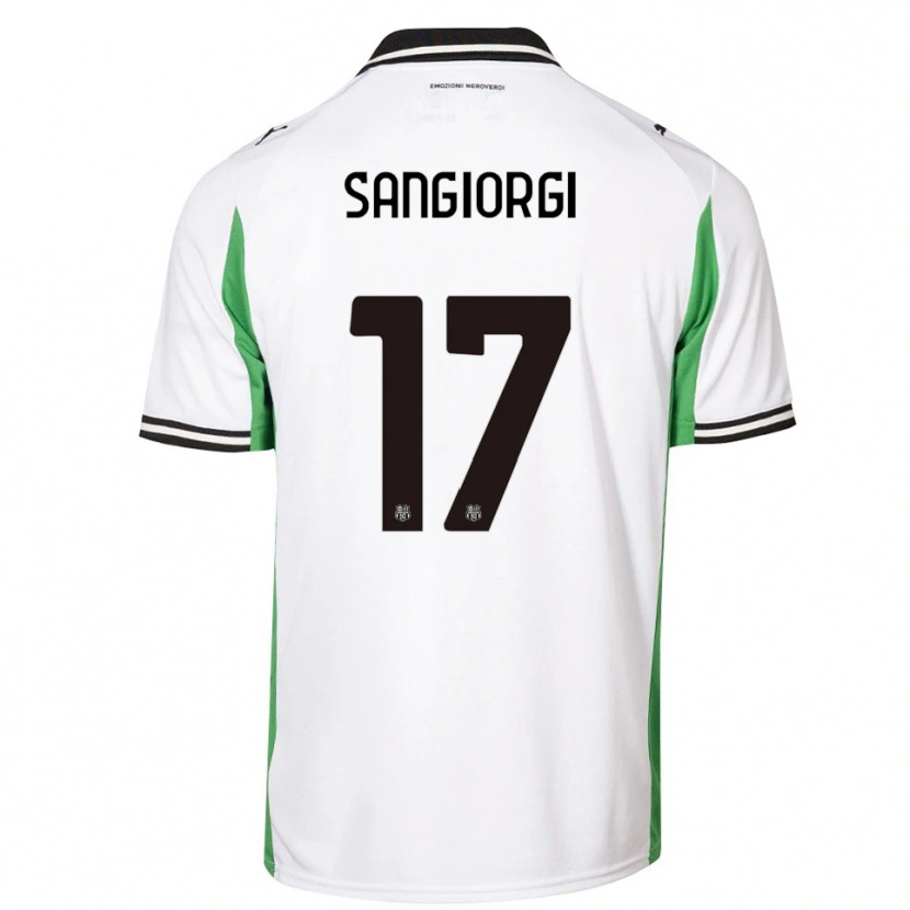 Danxen Herren Federico Sangiorgi #17 Weiß Grün Schwarz Auswärtstrikot Trikot 2025/26 T-Shirt Schweiz