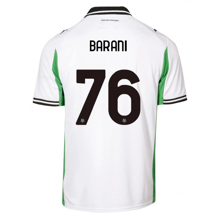 Danxen Herren Luca Barani #76 Weiß Grün Schwarz Auswärtstrikot Trikot 2025/26 T-Shirt Schweiz