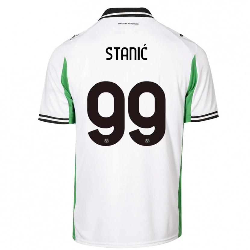 Danxen Herren Paulina Stanić #99 Weiß Grün Schwarz Auswärtstrikot Trikot 2025/26 T-Shirt Schweiz