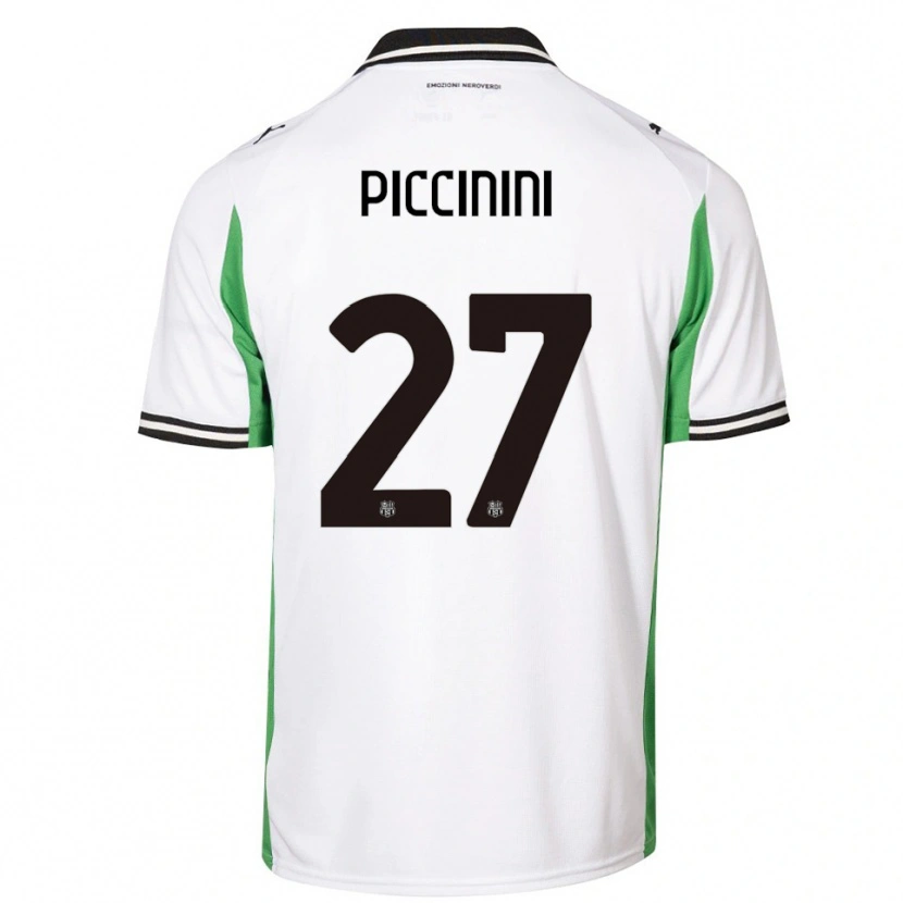 Danxen Herren Stefano Piccinini #27 Weiß Grün Schwarz Auswärtstrikot Trikot 2025/26 T-Shirt Schweiz