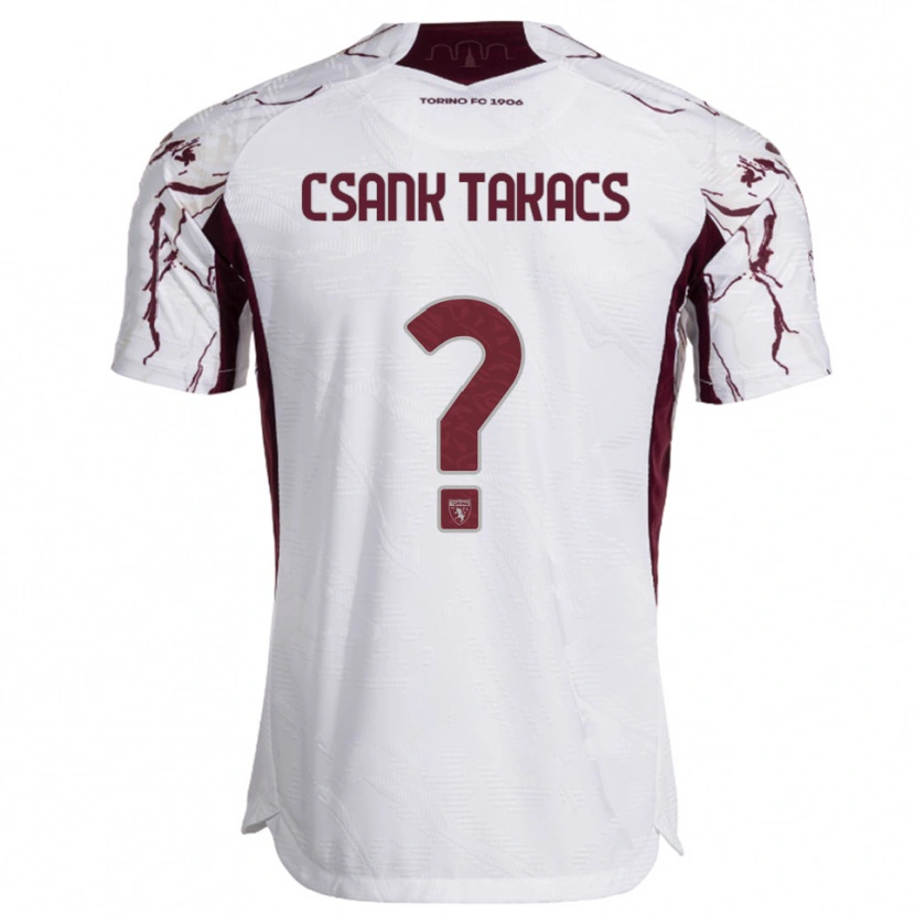 Danxen Herren Kristóf Csánk-Takács #0 Weiß Burgunderrot Auswärtstrikot Trikot 2025/26 T-Shirt Schweiz