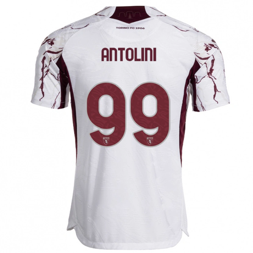 Danxen Herren Jacopo Antolini #99 Weiß Burgunderrot Auswärtstrikot Trikot 2025/26 T-Shirt Schweiz