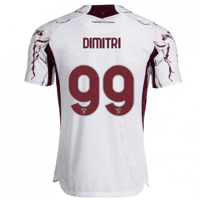 Danxen Herren Matteo Dimitri #99 Weiß Burgunderrot Auswärtstrikot Trikot 2025/26 T-Shirt Schweiz