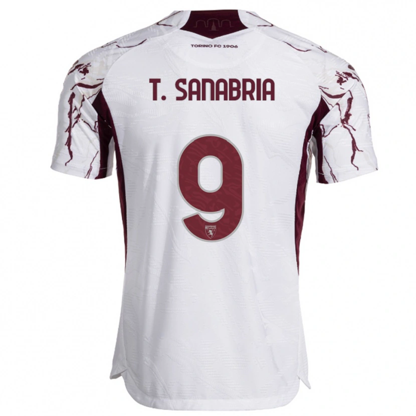 Danxen Herren Antonio Sanabria #9 Weiß Burgunderrot Auswärtstrikot Trikot 2025/26 T-Shirt Schweiz