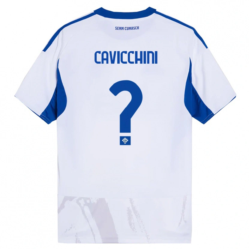 Danxen Herren Leonardo Cavicchini #0 Weiß Blau Auswärtstrikot Trikot 2025/26 T-Shirt Schweiz