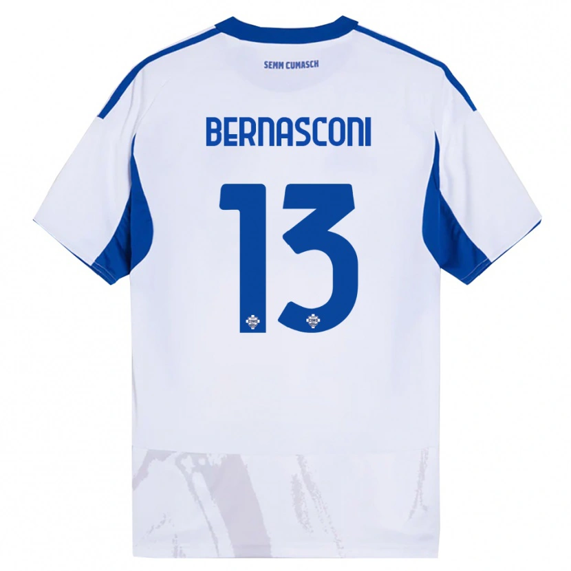 Danxen Herren Enea Bernasconi #13 Weiß Blau Auswärtstrikot Trikot 2025/26 T-Shirt Schweiz