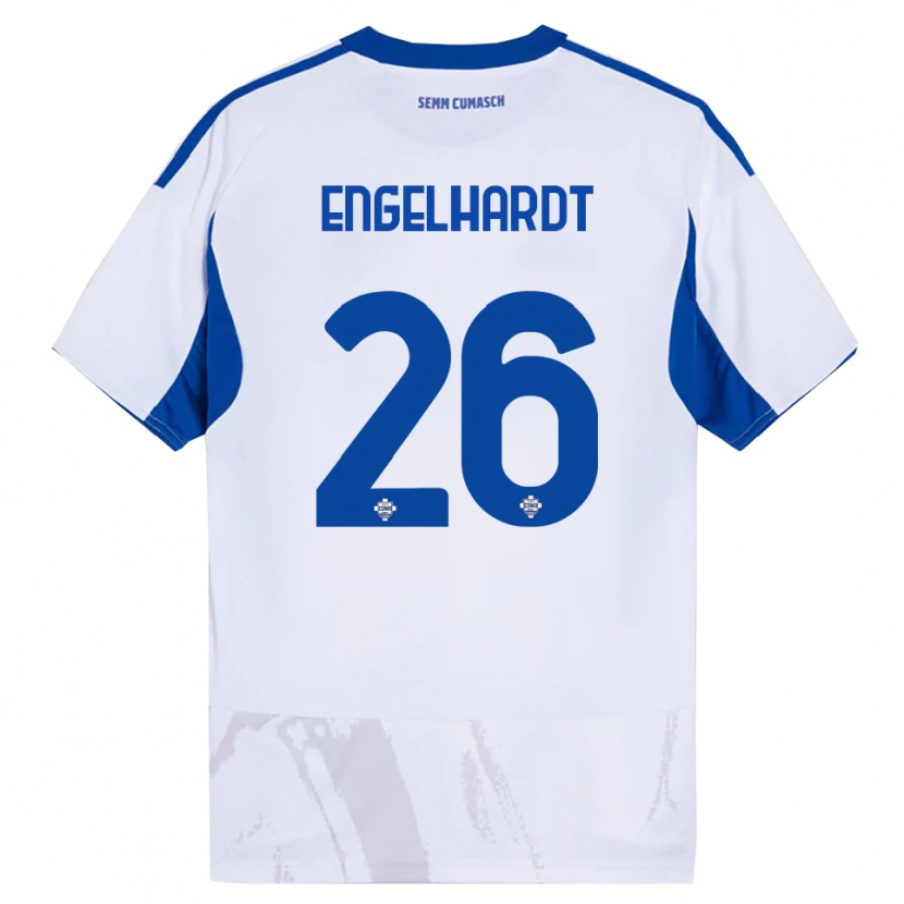 Danxen Herren Yannik Engelhardt #26 Weiß Blau Auswärtstrikot Trikot 2025/26 T-Shirt Schweiz