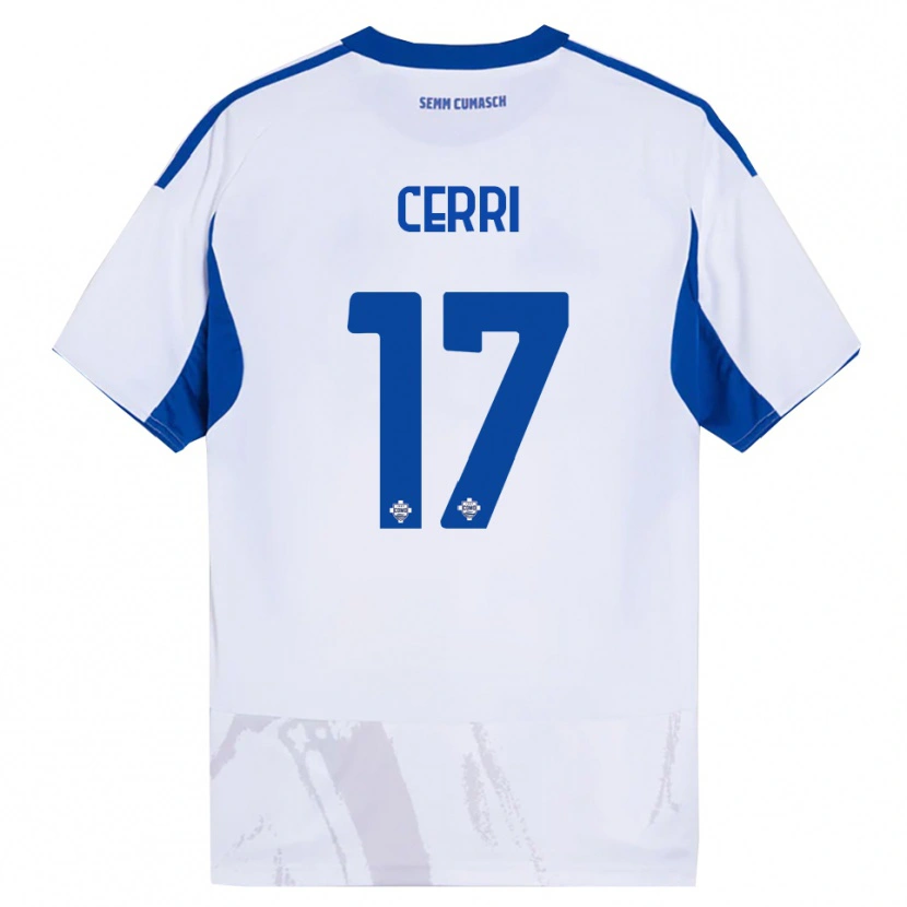 Danxen Herren Alberto Cerri #17 Weiß Blau Auswärtstrikot Trikot 2025/26 T-Shirt Schweiz