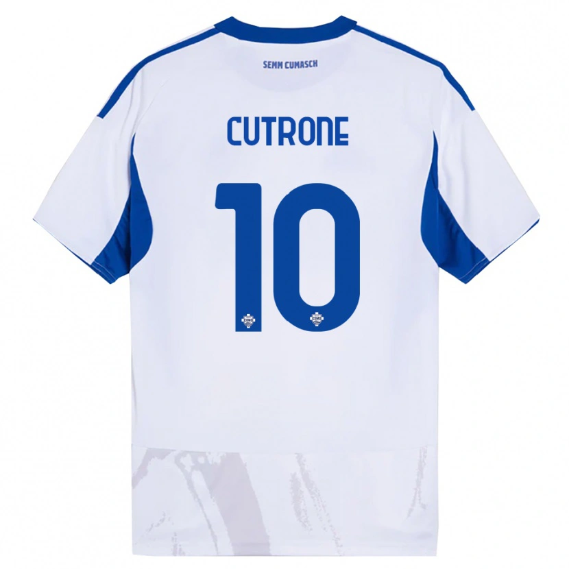 Danxen Herren Patrick Cutrone #10 Weiß Blau Auswärtstrikot Trikot 2025/26 T-Shirt Schweiz