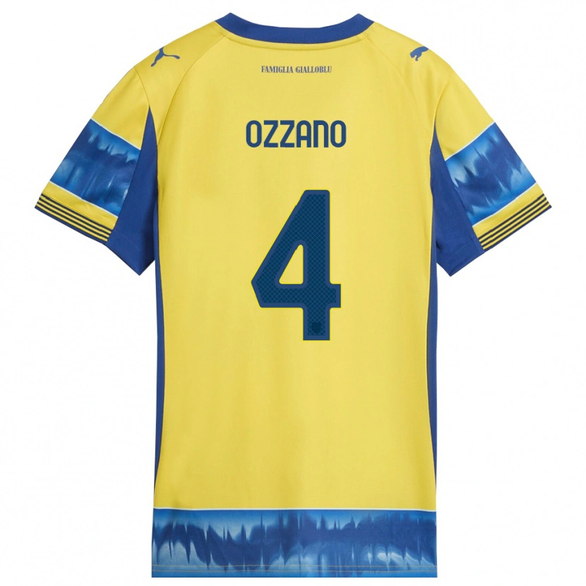 Danxen Herren Roberto Ozzano #4 Gelb Blau Auswärtstrikot Trikot 2025/26 T-Shirt Schweiz