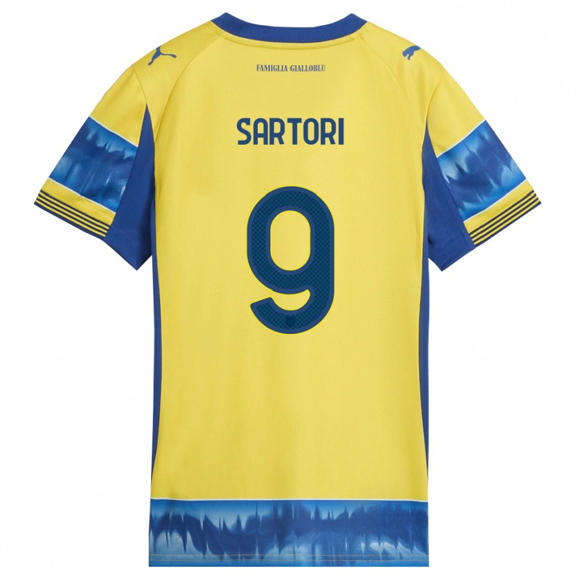 Danxen Herren Francesco Sartori #9 Gelb Blau Auswärtstrikot Trikot 2025/26 T-Shirt Schweiz