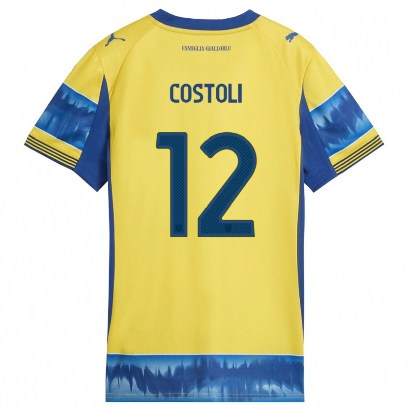 Danxen Herren Luca Costoli #12 Gelb Blau Auswärtstrikot Trikot 2025/26 T-Shirt Schweiz