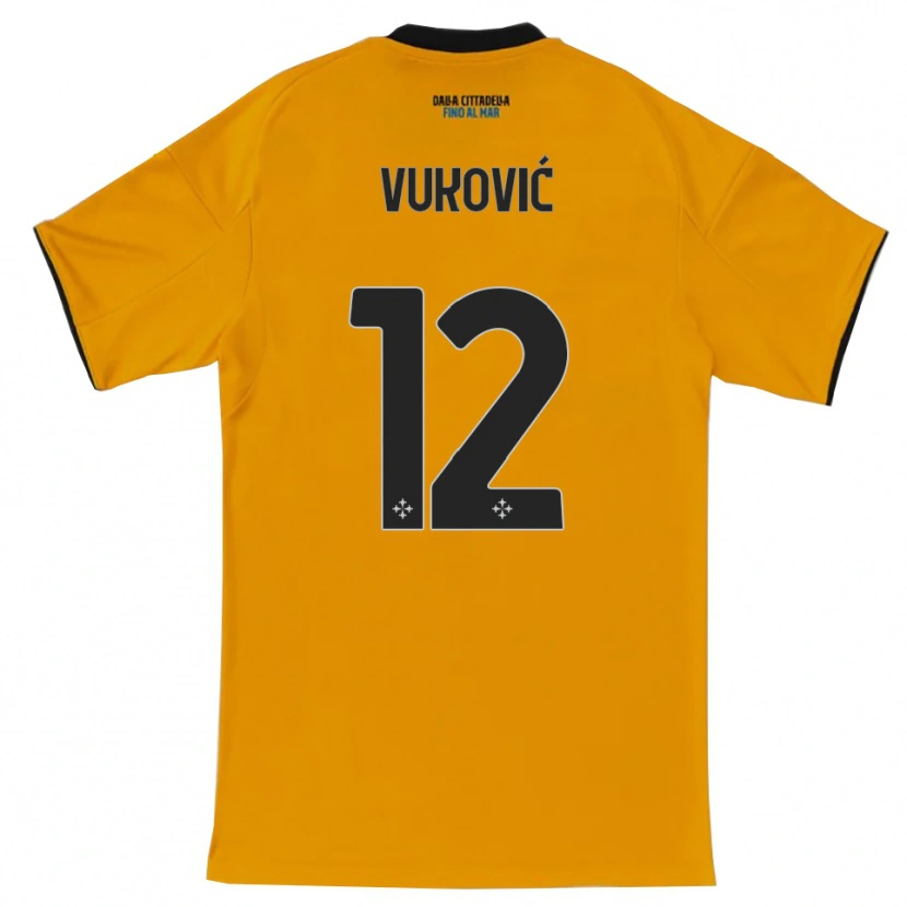 Danxen Herren Ante Vukovic #12 Orange Blau Auswärtstrikot Trikot 2025/26 T-Shirt Schweiz