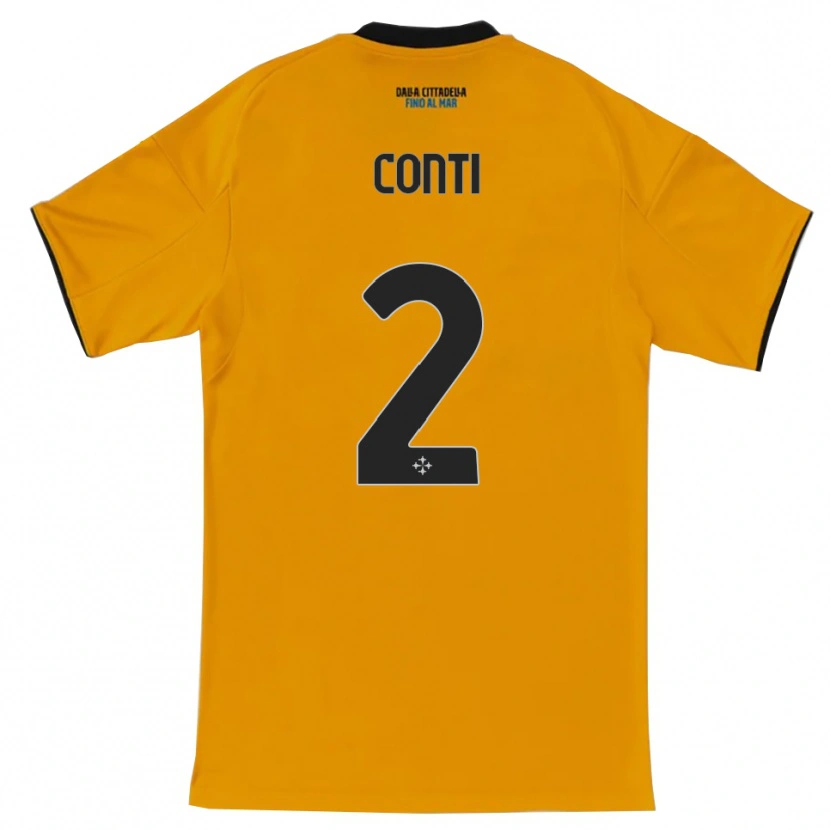 Danxen Herren Niccolò Conti #2 Orange Blau Auswärtstrikot Trikot 2025/26 T-Shirt Schweiz