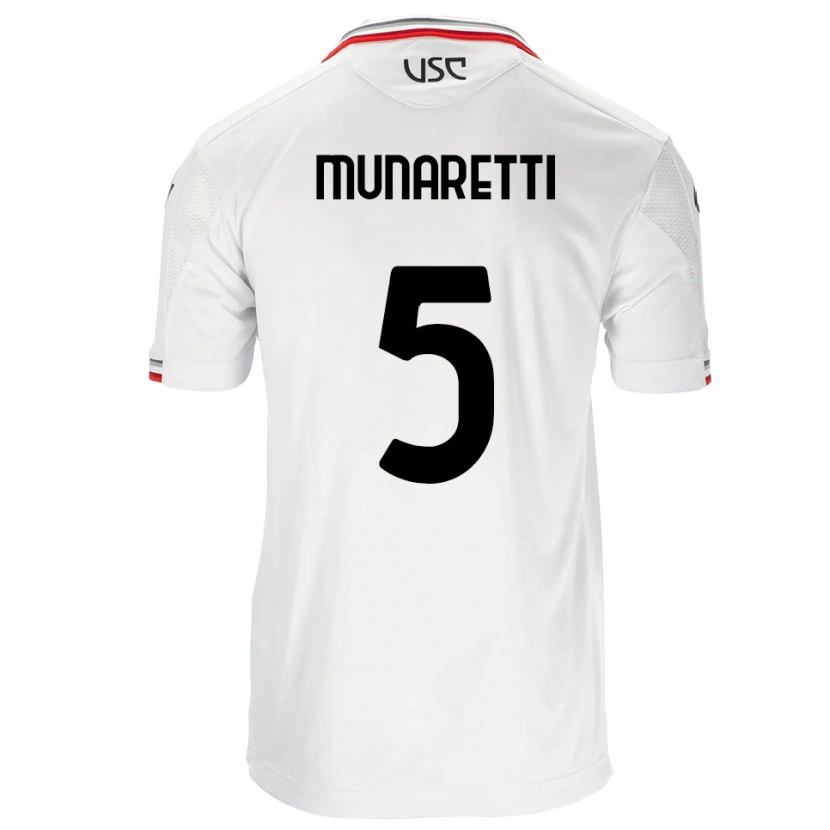 Danxen Herren Luca Munaretti #5 Weiß Rot Auswärtstrikot Trikot 2025/26 T-Shirt Schweiz