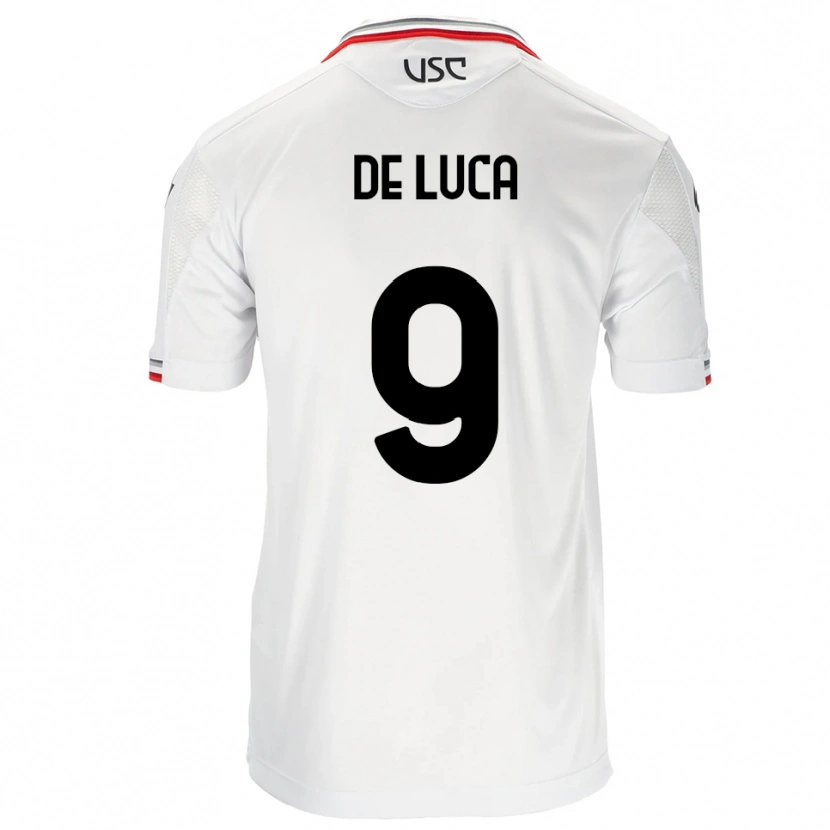 Danxen Herren Manuel De Luca #9 Weiß Rot Auswärtstrikot Trikot 2025/26 T-Shirt Schweiz