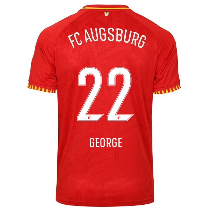 Danxen Herren Noah George #22 Rot Gelb Auswärtstrikot Trikot 2025/26 T-Shirt Schweiz