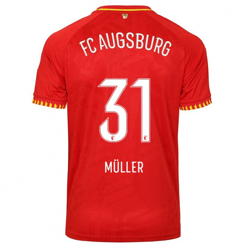 Danxen Herren Noah Müller #31 Rot Gelb Auswärtstrikot Trikot 2025/26 T-Shirt Schweiz