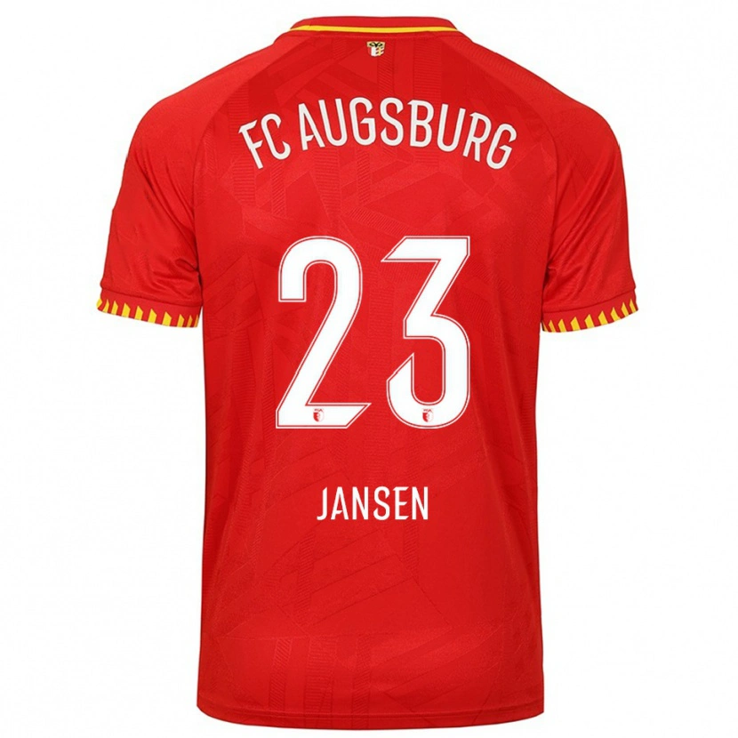 Danxen Herren Annika Jansen #23 Rot Gelb Auswärtstrikot Trikot 2025/26 T-Shirt Schweiz