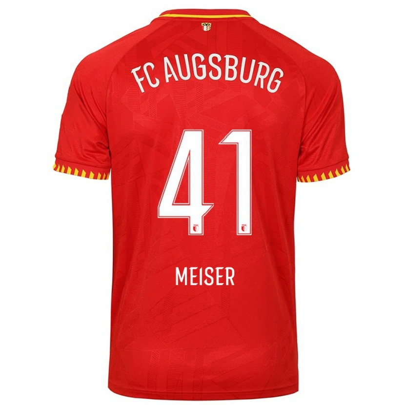 Danxen Herren Felix Meiser #41 Rot Gelb Auswärtstrikot Trikot 2025/26 T-Shirt Schweiz