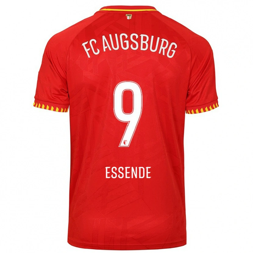 Danxen Herren Samuel Essende #9 Rot Gelb Auswärtstrikot Trikot 2025/26 T-Shirt Schweiz