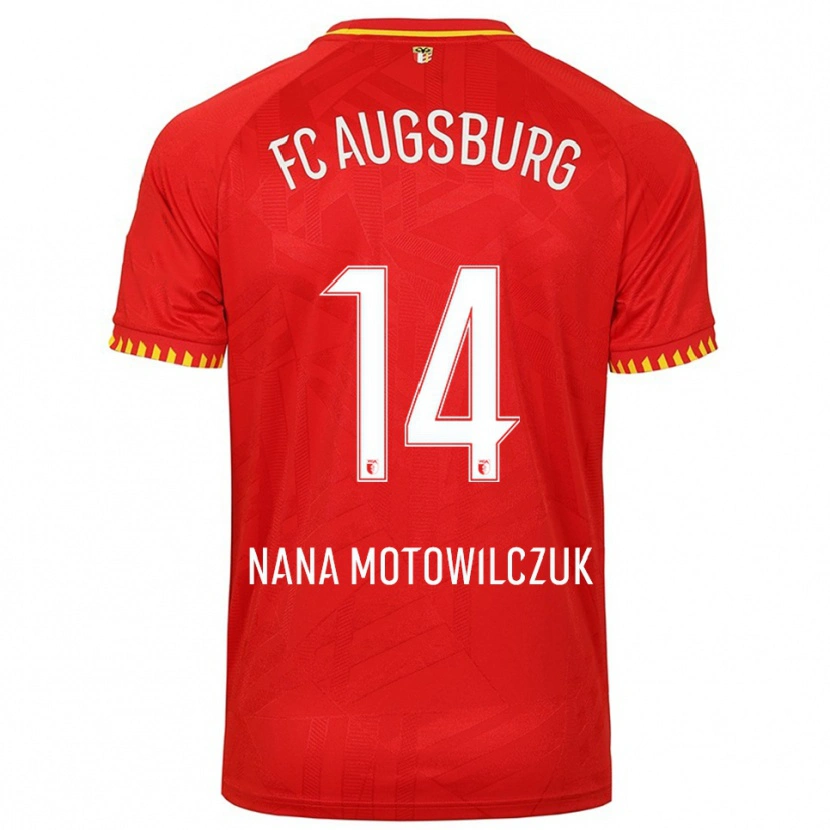 Danxen Herren Kevin Nana Motowilczuk #14 Rot Gelb Auswärtstrikot Trikot 2025/26 T-Shirt Schweiz