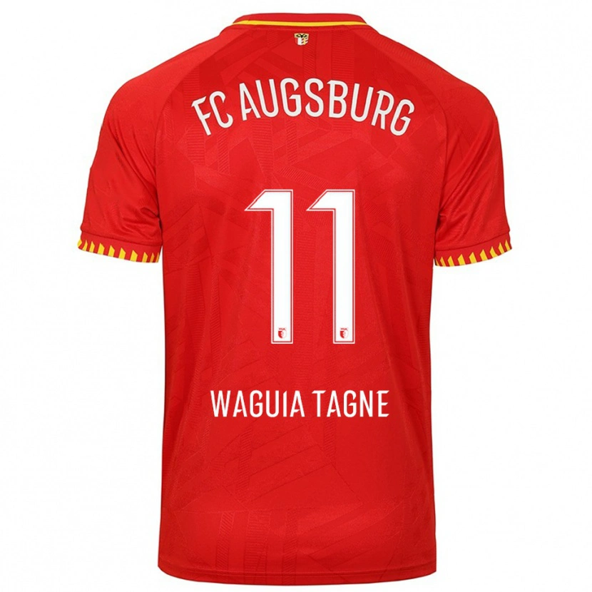 Danxen Herren Evan Waguia Tagne #11 Rot Gelb Auswärtstrikot Trikot 2025/26 T-Shirt Schweiz