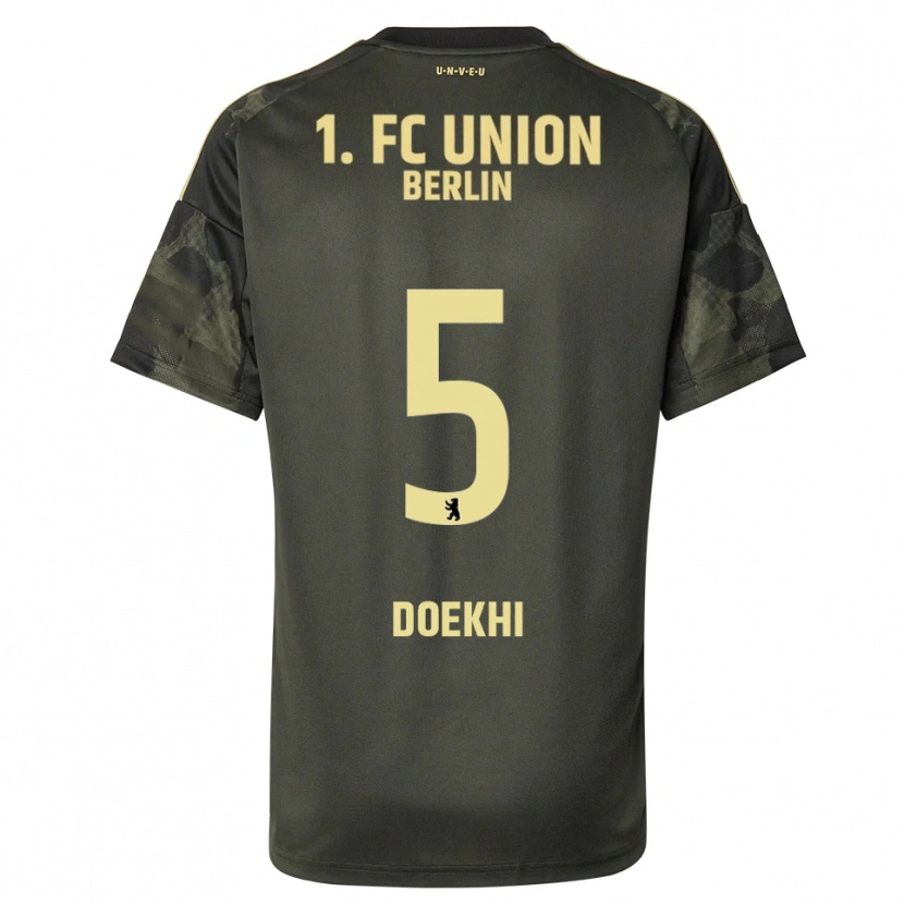 Danxen Herren Danilho Doekhi #5 Dunkelgrün Schwarz Auswärtstrikot Trikot 2025/26 T-Shirt Schweiz