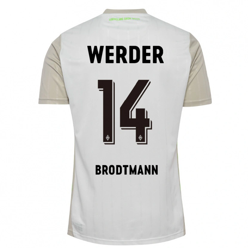 Danxen Herren Linus Brodtmann #14 Weiß Schwarz Auswärtstrikot Trikot 2025/26 T-Shirt Schweiz