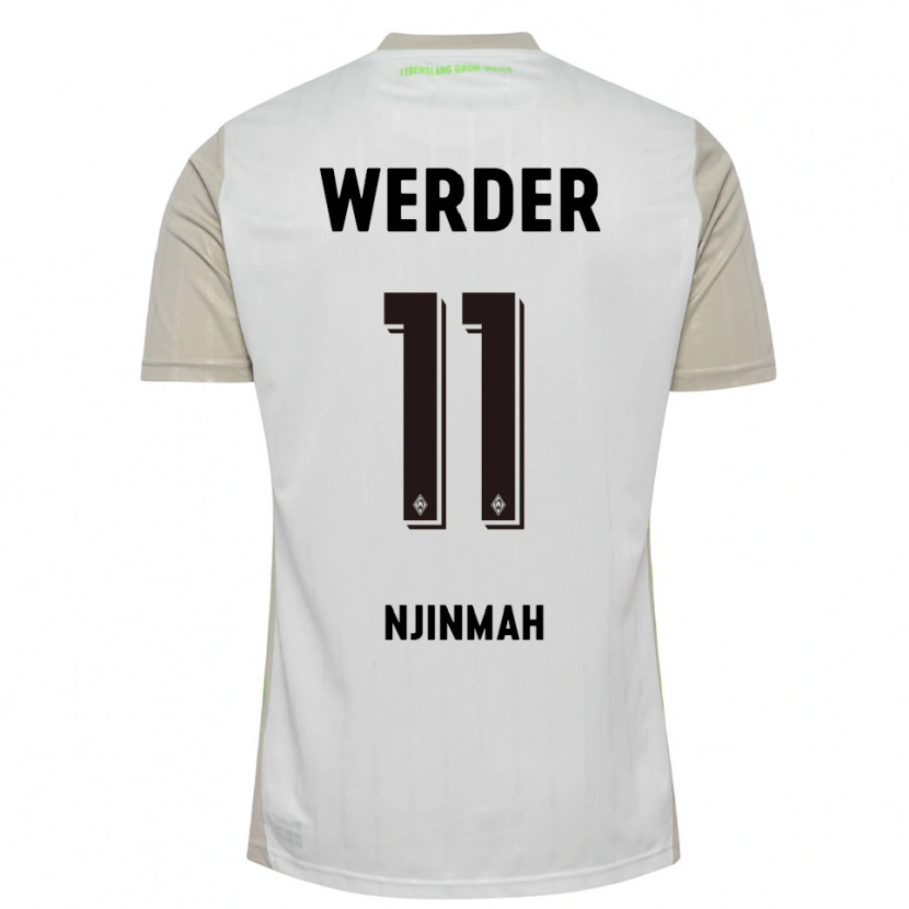 Danxen Herren Justin Njinmah #11 Weiß Schwarz Auswärtstrikot Trikot 2025/26 T-Shirt Schweiz